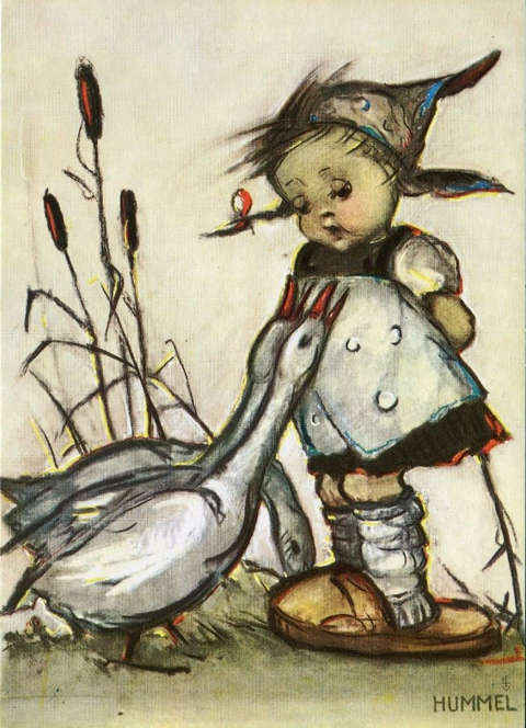 berta-hummel-postcard-goose-girl